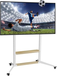unho Heavy Duty Portable Rolling TV Stand