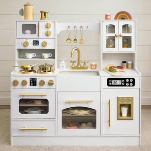 Leeshyah Kids Wooden Play Kitchen Set