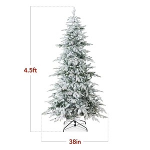 Best Choice Products 4.5ft Flocked Artificial Christmas Tree SKY8402 - Damaged Box