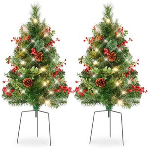 Best Choice Products Pre-Lit Pathway Christmas Tree Set SKY5179 - Return, Untested