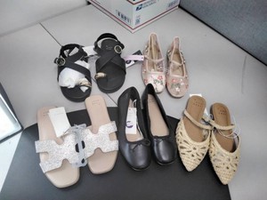 Womens Shoe Lot Size 6 - 5 Pairs a new day & wild fable Sandals, Flats & Mules