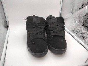 DC Court Graffik Mens Size 7 All-Black Skate Shoes - Leather Upper