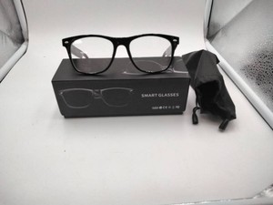 Bluetooth Audio Smart Glasses - Black Frame Clear Lens, Open-Ear Speakers, BT 5.3, with Box & Pouch - Used