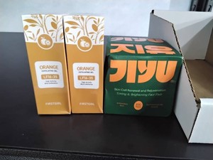 Skincare Bundle of 3 - 2 FIRSTGIRL Orange Exfoliating Gel  Jiyu 100-Pad Toning Face Pads, New