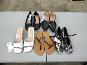 Womens Shoe Lot Size 7.5 - 5 Pairs a new day Flats, Loafers, Heeled Slides & Sandals, NWT