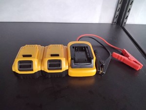 Lot of 2 Aftermarket 20V MAX Lithium Batteries (6Ah & 8Ah)  Jump-Starter Adapter - Fits DeWalt 20V, Untested