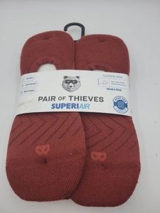 Pair of Thieves SuperAir Cushion No-Show Socks 6-Pack Rust - Mens 8-12 - New