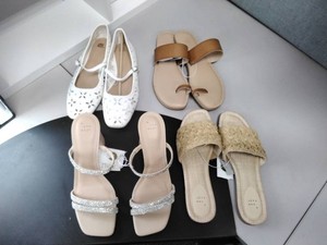 Womens Shoe Lot Size 11 - 4 Pairs Wild Fable Flats, Universal Thread & a new day Sandals, NWT