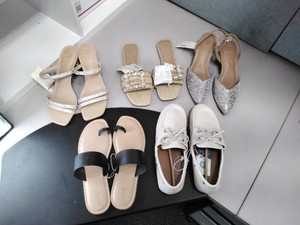 Womens Shoe Lot Size 9.5 - 5 Pairs a new day & Universal Thread Sandals, Flats & Boat Shoes, NWT