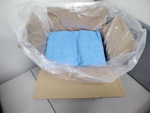 Bulk Case Blue Foodservice Cleaning Cloths - Diamond Weave Wipers, XHW-8045-DMD-BL-72
