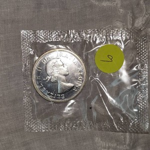 1964 Royal Canadian Mint Proof Dollar, UNC, Silver