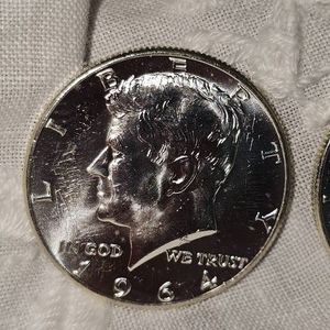 1964 Kennedy Silver Halfs, 50c, UNC (2)