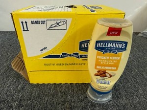 6x Hellmanns Chicken Tender Mayonnaise Style Dip-Garlic Parmesan