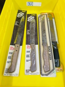 4 KITCHEN KNIVES - New Old Stock (3 are USA made)