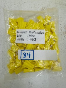 100 YELLOW WIRE NUTS. Wire connectors