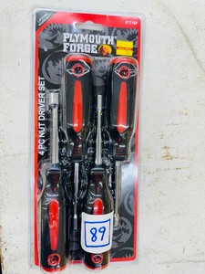 NEW  Plymouth Forge - 4 pc NUT DRIVER SET - SAE
