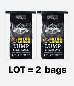 2 BAGS of LARGE LUMP CHARCOAL - 18 lbs each