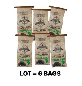 6 BAGS of CHARCOAL - 12 lbs each