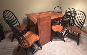 G & S Furniture Co dining table with six chairs