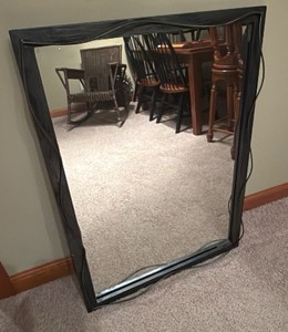 Decorative mirror with metal edge