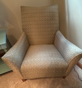 upholstered Wing back chair