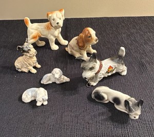 vintage porcelain dog collection