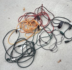 A lot of electrical cords