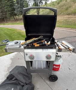 Weber GS4 Grill with accessories, cover and propane tank