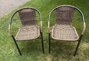 two patio chairs