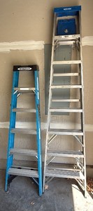 Warner aluminum ladders one is 72 inches other 98 inches