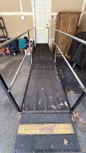 Metal handicap wheelchair ramp