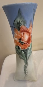 H&C Selena Bavaria hand painted poppy vase