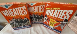 1987 and 1991 General Mills Minnesota Twins Wheatiess breakfast of champion boxes