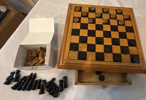 wooden Checker and chess collection