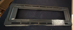 A fixed low profile TV wall mount bracket frame made of stamp steel with chrome accented, vertical side bars