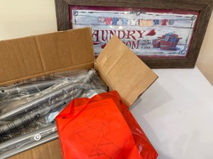 Brand New Elyken Laundry Cart and Fun Laundry Room Sign
