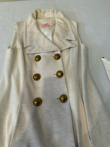 Vintage 1970s Kelly Arden polyester knit dress with classic big buttons