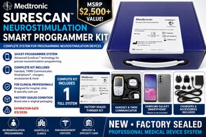 MSRP $2,500 NEW FACTORY SEALED MEDTRONIC TH90Q01 SURESCAN NEUROSTIMULATION SMART PROGRAMMER KIT, INCLUDES SAMSUNG GALAXY SMARTPHONE(needs to be unlocked), HANDSET, TM90 COMMUNICATOR, CHARGERS, ACCESSORIES ETC -EXPIRED 032026