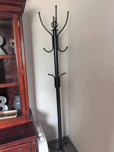 Black Metal Coat Rack Stand