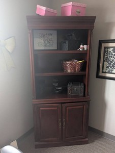 Wood Curio Cabinet 72 in H