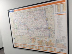 Rand McNally North Dakota Framed Wall Map