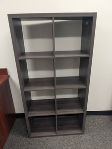 Gray 8-Cube Bookcase