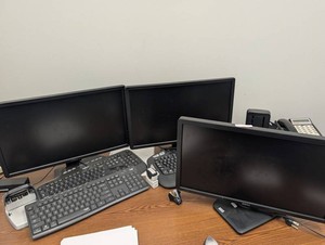 Dell Monitors & Logitech Keyboards Mixed Lot