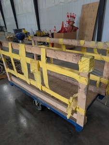 Heavy Duty Rolling Wooden Cart on Casters