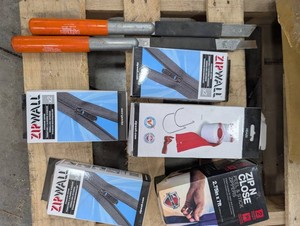 ZipWall Zipper Accessories and SharkBite Peel-N-Stick Mixed Lot