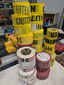 Hazard Caution & Danger Tape Mixed Lot
