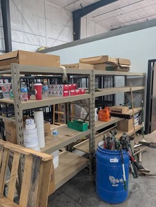 Metal Storage Shelving & Janitorial Supply Mixed Lot