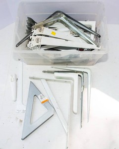 Assorted Metal Shelving Brackets & Supports