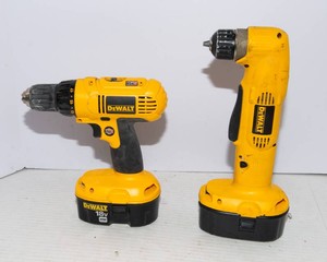 DeWalt DC759 Drill & DW960 Right-Angle Drill