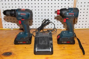Bosch Cordless Drills & Impact Driver  2 Batteries & Charger